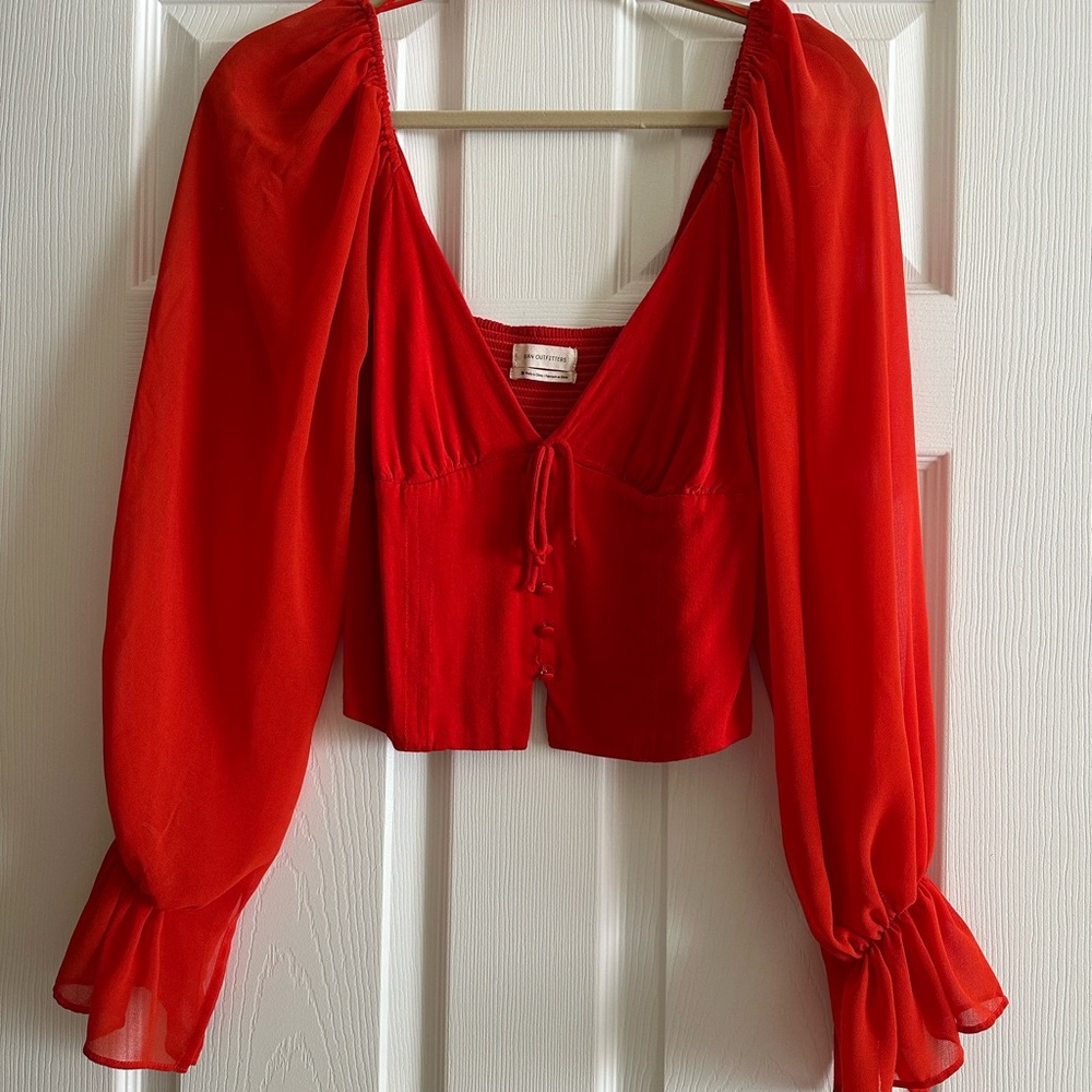 Urban Outfitters Vibrant Red Blouse